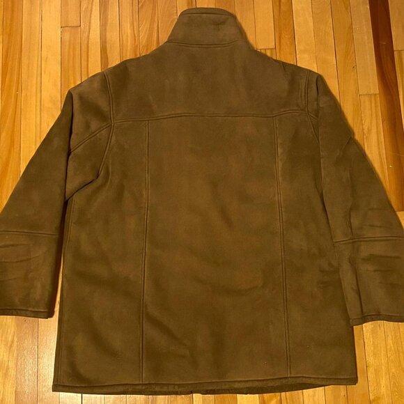 Utex Shearling Jacket faux fur Mens XL Brown Warmer - Picture 8 of 15